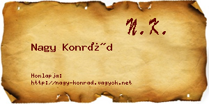 Nagy Konrád névjegykártya